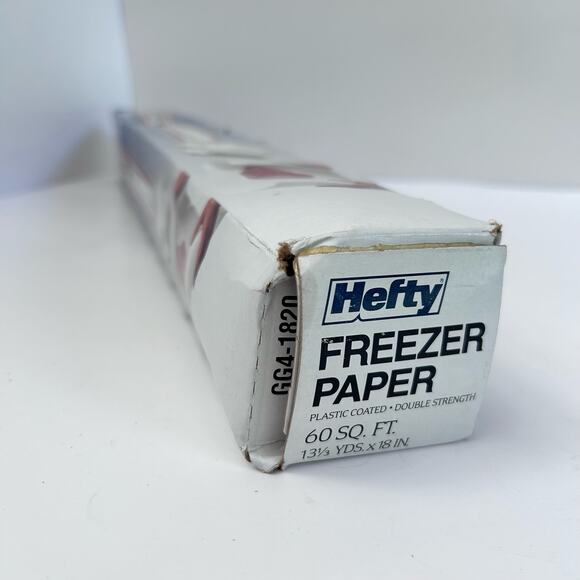 Vintage 80s Hefty Freezer Paper 60 ft Roll NEW Never Opened - Picture 3 of 4